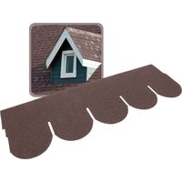 DAPRONA Biberschwanz Dachschindeln, Rund 1m x 32cm, 20 Stück, Bitumenschindeln für Gartenhaus, Carport - Braun