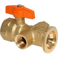 PAW Pumpenkugelhahn MKS mit Schwerkraftbremse Flansch für 1 1/2'' Überwurf und 1'' IG 2309