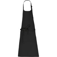 Tablier avec poche en coton bio KARIBAN Noir Unique.