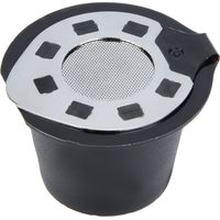 Lot de 5 capsules de café réutilisables et rechargeables en plastique et acier inoxydable avec filtre et passoire