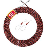 Aiguille Electricien,50m Tire Fil Electrique 5mm DiamèTre Tire Fils Electrique,Tire Fils Electricien Aiguille,Tire Fils Electricien Aiguille, Spiralé Flexible Aiguille Tire Fil(Rouge Noir)