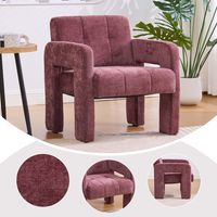 Fauteuil moderne et minimaliste — Style nordique — Siège rembourré et confortable — Idéal pour salon, chambre ou bureau