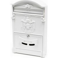 Boite aux lettres design antique blanc boite postale murale courrier