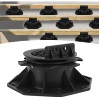 Randaco Soporte regulable para terraza madera composite 75-145 mm superficie mate 0-5% pendiente 30 piezas