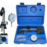 Tigrezy - Base indicatore a quadrante con base magnetica, campo di misura 10/0,01 mm, 1 set