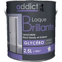 Lackfarbe Glycérol Glänzend 2,5 Liter Weiß - Addict