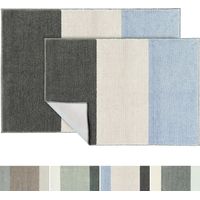 Badematte Horizont Dunkelgrau/Silbergrau/Blaugrau 60 x 90 cm