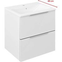 Sapho Cirasa - Mueble para lavabo, 48x54x39 cm, 2 cajones, blanco CR492-3030