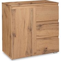 Meuble de rangement 1 porte 3 tiroirs naturel