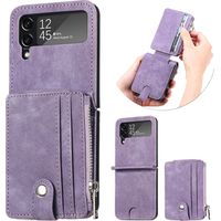 Étui pour Z Flip 5/Z Flip 4 Z3 avec porte-cartes amovible
