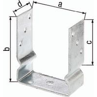Pfostenlasche Pfostenträger U-Form 101 mm Holzverbinder, Stahl feuerverzinkt