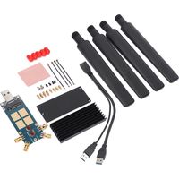Adaptateur M.2 vers USB avec Emplacement Carte SIM et Antennes 4G/5G, Compatible 3G/4G/5G et Refroidissement pour Ordinateur
