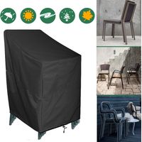 CHOYCLIT Housse Chaise de Jardin Empilable 65x65x80/120cm, 420D Oxford Imperméable Housse Chaise Exterieur, House Protection Chaise Jardin, Bache de Chaise de Jardin