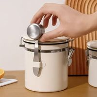 Conteneur de stockage de grains de café, conteneur hermétique pour café moulu, conteneur de stockage en acier inoxydable, conteneur de stockage et de conditionnement des grains, conteneur de stockage
