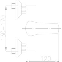 KFA Kwarc rubinetto doccia da parete cromo design moderno