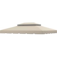 Toldo de recambio beige 4x3 m pour cenador avec double orificios de drenaje