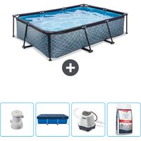 Exit Pool Rechteckig - Steinoptik - 300x200x65 cm - 5-teilig SCB53