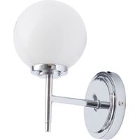 Forum Spa Porto Polished Chrome/Opal 120mm 1 Lamp Wall Light - SPA-31306-CHR