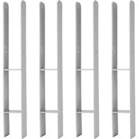 Wolketon Anclaje de poste Viga en H Soporte de poste Soporte de protección de madera Anclaje en H 81 mm - 2x