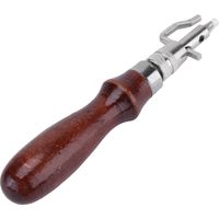 Kit de 6 outils pour travail du cuir, poinçons et rainureuse pour sellerie et maroquinerie