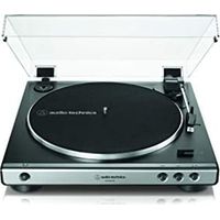 Platine vinyle Audio-Technica AT-LP60XUSB – Entraînement par courroie – Opération complètement automatique – Couleur gris métallisé – Caliber Audio Technology