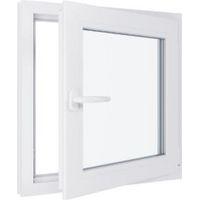 Fenêtre PVC - Triple vitrage - Tirant Droite - Blanc - LxH : 900 mm x 900 mm