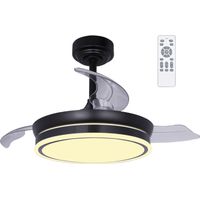 Cristalrecord Moss Mini ventilateur plafond noir LED