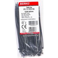 Schwarzes Klemmband OPK 150/2,5 C 100 Stück ERKO