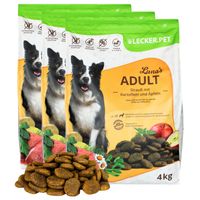 "translations":["text":"12 kg Lecker.Pet® Luna's Adult : croquettes pour chiens à l'autruche, aux pommes de terre et aux pommes – Aliment complet","detectedsourcelanguage":"DE","taghandlingversion":"v