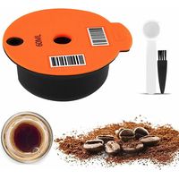 royaluxe -Dosettes De Cafe, Filtre A Cafe Reutilisable, Capsule De Cafe En Plastique Rechargeable Avec Cuillere Pour Machine A Cafe Bosch Tassimo, 180 Ml