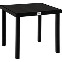 Outsunny Gartentisch für 4 Personen Esstisch Aluminiumtisch Gartenmöbel Loungemöbel pflegeleicht Kunststoff Schwarz 78 x 78 x 74 cm