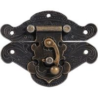 YMYNY Vintage Style Latch Antique Embossed Hasp Lock Closure with Screws for Decorative Cabinets, Cupboards, Wardrobes, Jewelry Boxes, Gift Boxes, Suitcases or Furniture, Bronze Tone (XXS, 8 Pack)