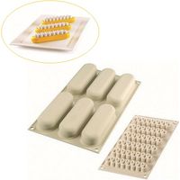 POP Eclair Silikonform für Einzelportionen, Silikomart Set, 2 Stück.