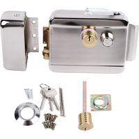 serrure de porte-Serrure Electrique Contrôle Double pour Système Interphone Sécurité 12V