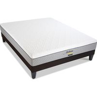 BELLECOUR LITERIE Pack AMBOISE 160x200 cm Matelas Mémoire de forme + Sommier Bois + Protège matelas anti punaise