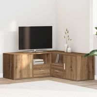Vidaxl – Etagère d'angle en bois d'ingénierie 200x40x45 cm – Résistante à l'humidité – 2 modes d'assemblage – Grand espace de rangement