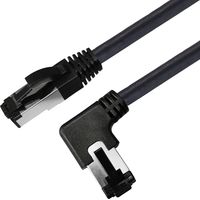 MAXTRACK Cable de conexión Cat 8.1 – TI52-3L, cable LAN para aplicaciones 25GBase-T/40GBase-T/50GBase-T, cable de conexión, cable de red Cat. 8.1, conector RJ45 recto a conector RJ45 acodado a la