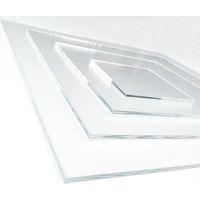 Plaque en plastique transparent, 10 x 10 cm, 2 mm d'épaisseur. Plaque en verre acrylique transparent. Feuille de plastique rigide.
