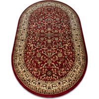Tapis ROYAL ADR ovale modèle 1745 bordeaux red 150x250 cm