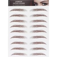 Étiquette de tatouage de sourcils waterproof professionnelle pour femme, transfert BROWN-05, marron, usage longue tenue.