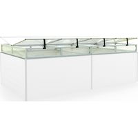 Châssis de jardin en aluminium / Plaques double paroi Serre pour plantes pour jardin, balcon, fenêtre de toit avec ouverture, résistant aux UV et aux intempéries, 150 x 297 cm
