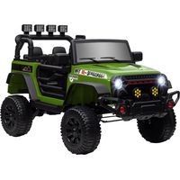 Coche ElĂ©ctrico para Niños de +3 Años con BaterĂa 12V Mando a Distancia Faros LED Bocina MĂşsica Verde