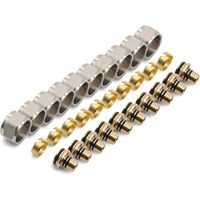 Lot de 10 Raccords a compression pour Tuyau de Chauffage PER 16 x 2 mm et Collecteur Plancher et Chauffage au Sol