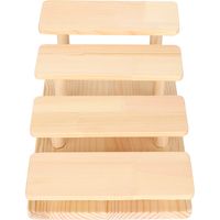 Porte-lunettes en bois rustique à 4 niveaux, présentoir réglable pour montures avec rangement design