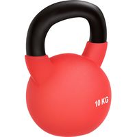 Pesa Rusa de 10 kg de Hierro Fundido con Revestimiento de Neopreno para Entrenamiento de Fuerza 19x12x22 cm Rojo