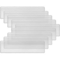 Lot de 50 porte-fiches autocollants avec pochettes adhésives pour étiquettes-11.2x3cm-Transparent