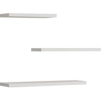 Mensola da parete in legno "Leila" - 50 x 14 x 2 cm - Bianco