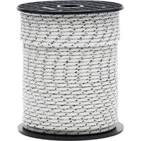 Flandria 424L Bobina di Drizza in poliammide con anima lanciatore Ø 4 mm x 100 m, Bianco/Nero