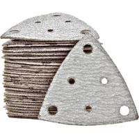 MioTools Shark Klett-Schleifblätter, 82 mm, 6-Loch, f. Deltaschleifer, Normalkorund (50 Stk.) K320