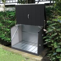 Trimetals Metall Gerätebox, Fahrradbox "Stowaway", Aufbewahrungsbox inkl. Boden anthrazit 136 x 87 x 112 cm (L x B x H)